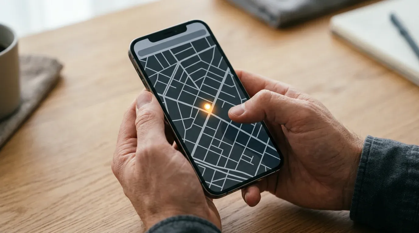 Locating an Android with Google Find My Device in an iPhone browser