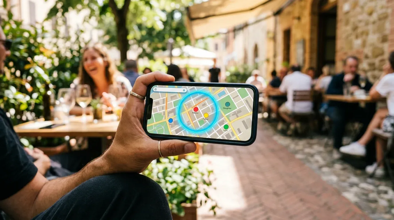 A cross-platform family locator app showing members on a map