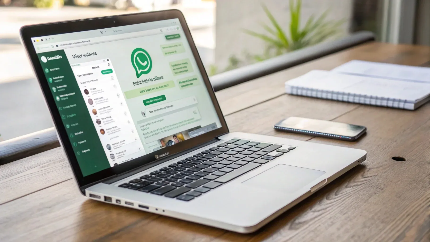 浏览器中的WhatsApp网页版,通过已链接设备二维码机制配对