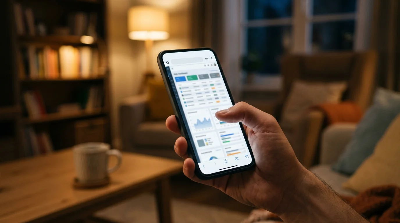 Open your account in Safari