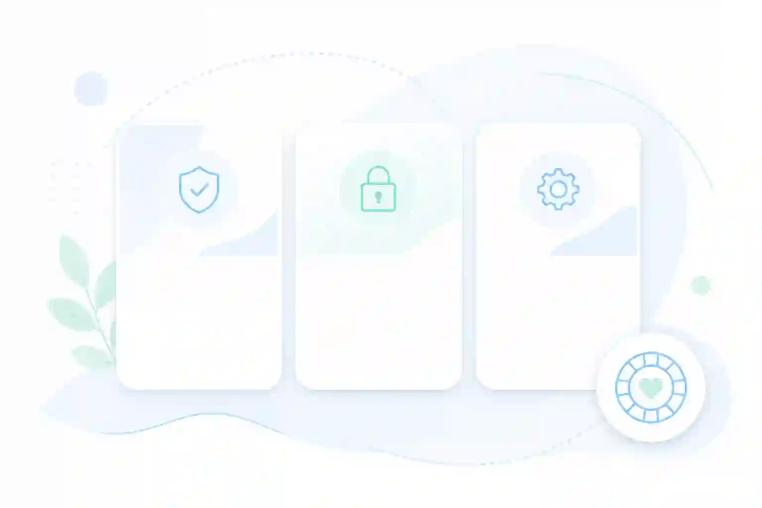 家庭の状況を表す抽象的なスマホとダッシュボード