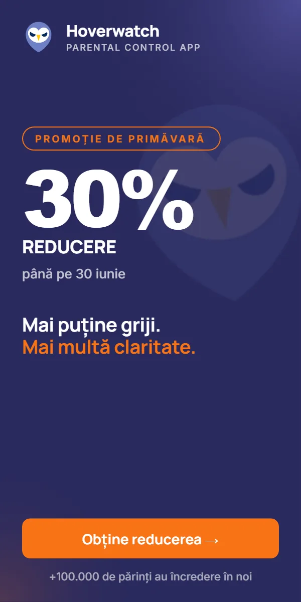 Hoverwatch — Mai puține griji, mai multă claritate. 30 % reducere până pe 30 iunie.