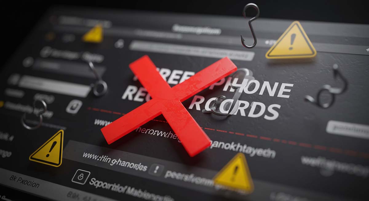 Scams promising free access to cell phone records and fake government database claims