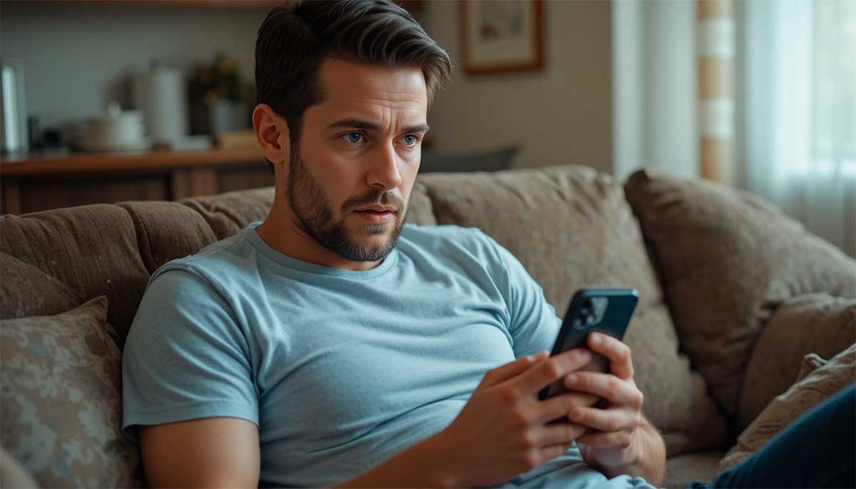 Worried parent checking phone at night – Best Family Tracking App