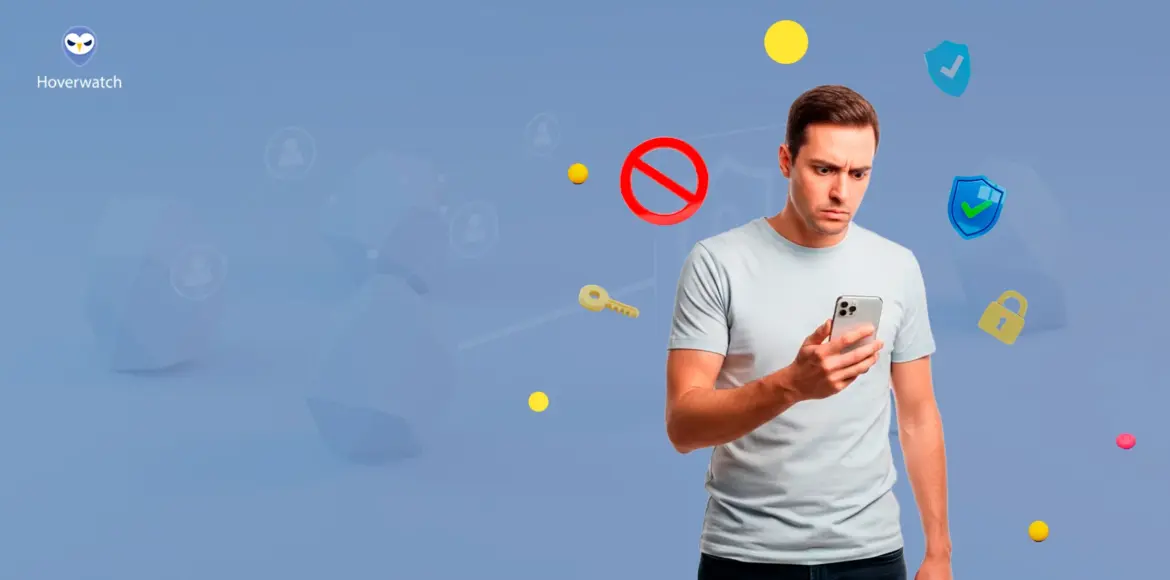 Do spy apps really work — puzzled user at smartphone between scam app warning and real spy tool shield