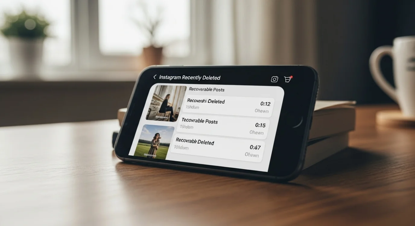Znikające wiadomości Instagram — folder Ostatnio usunięte na mobilnym