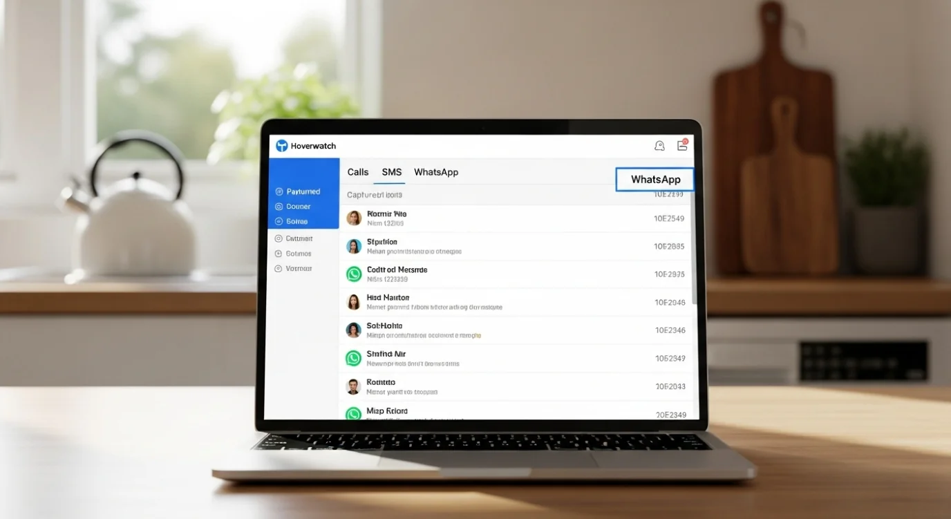 Parental monitoring dashboard for a child's Android WhatsApp