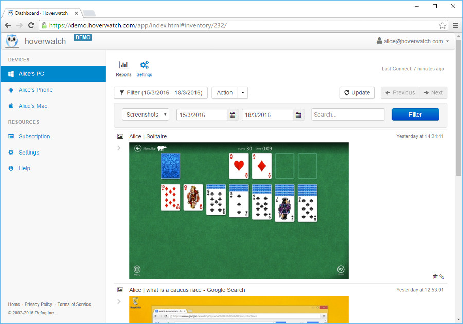 Screenshot keylogger salva todas as capturas de tela